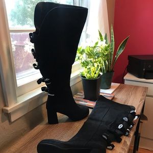 TORRID stretchy Bows Tall Boots size WW wide 8 👢